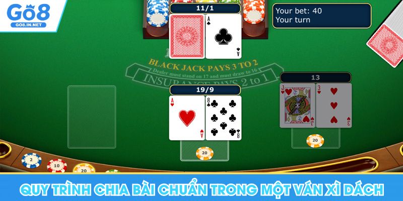 Chi tiết về quy trình chia bài chuẩn trong một ván xì dách Go8